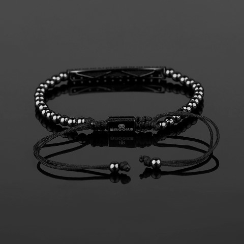 Brooks All Black Men Zircon Bracelet [3]