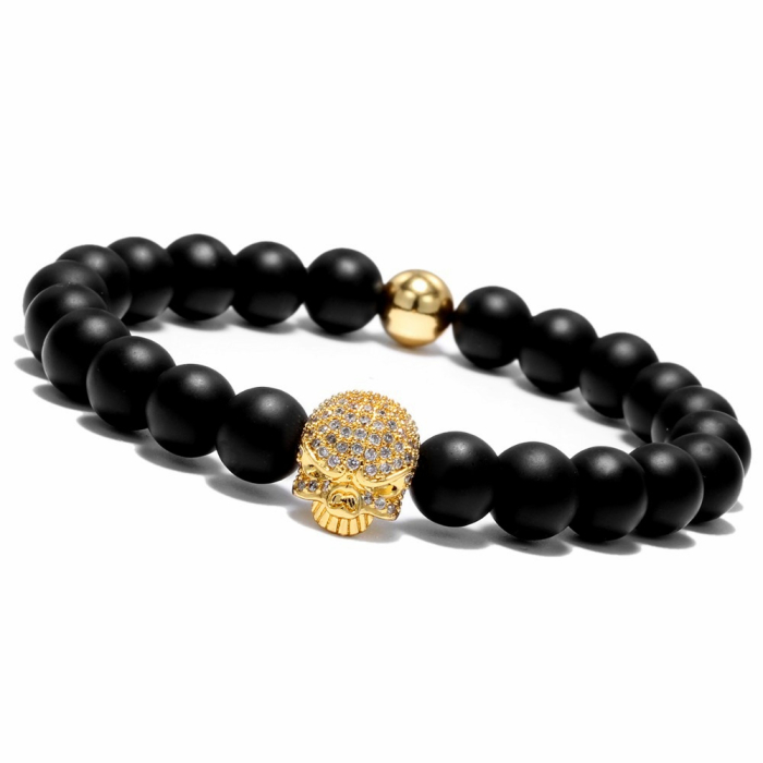 Brooks Gold Skull Natural Stone Piece [2]