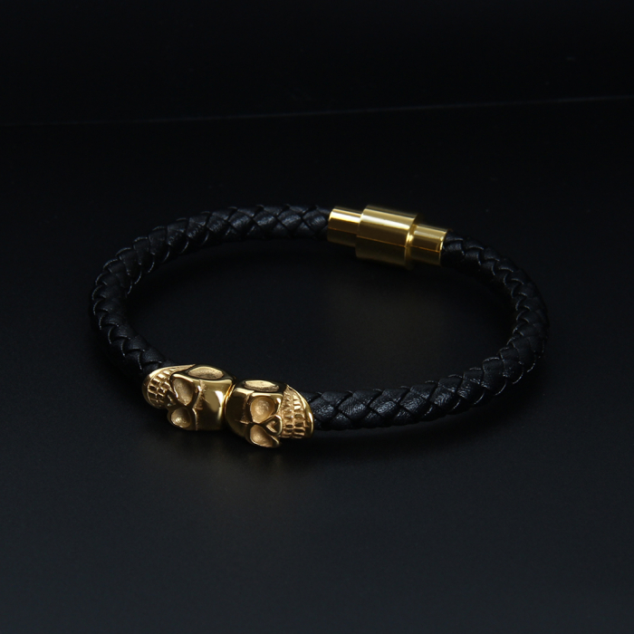 Brooks Gold Skull Plein Leather Made [1]