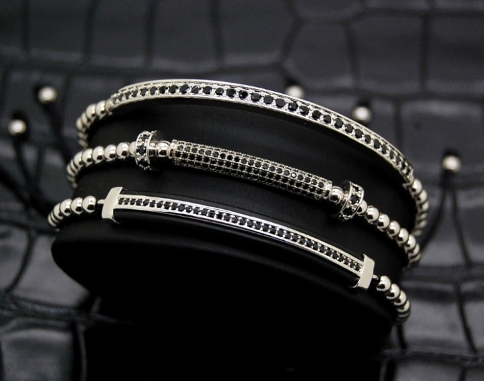 Brooks Luxury Set 3 Zircon Tube Bracelet [2]