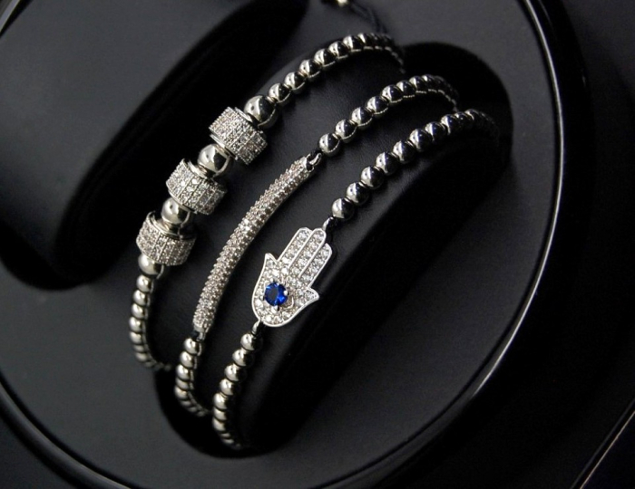 Brooks Luxury Set Fatima Silver Bracelets [5]