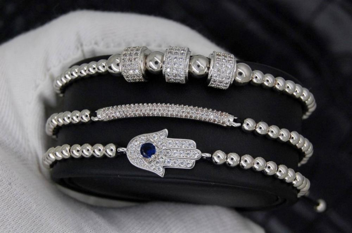 Brooks Luxury Set Fatima Silver Bracelets [4]