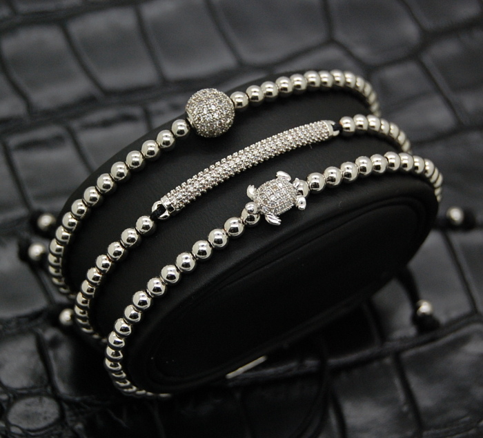 Brooks Luxury Set Silver Tortoise Bracelets [4]
