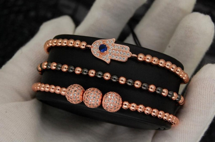 Brooks Set 3 Rose Gold Woman Bracelets [3]