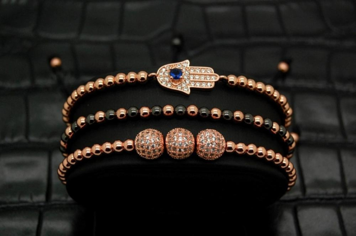 Brooks Set 3 Rose Gold Woman Bracelets [2]