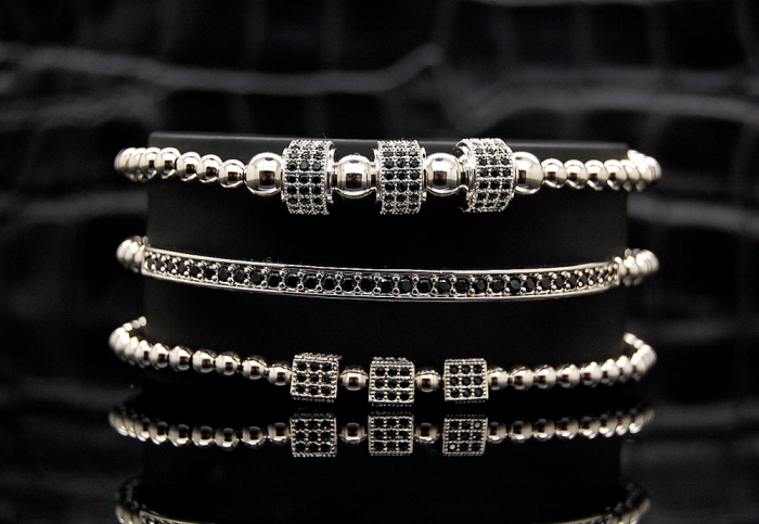 Brooks Silver Set 3 Luxury Bracelets [2]