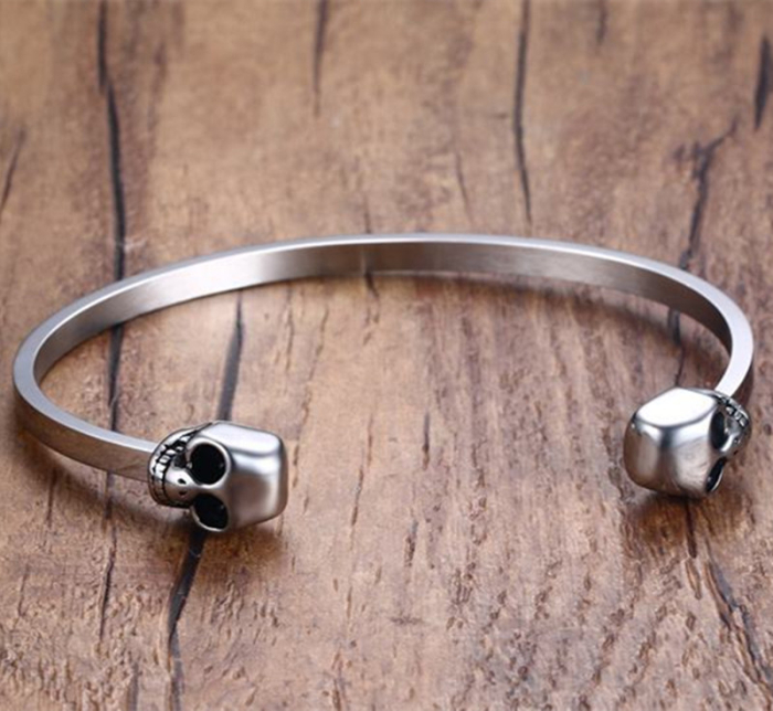 Brooks Skull Stainless Steel Bangle [3]