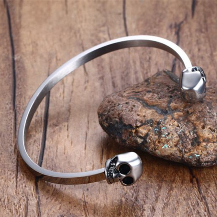 Brooks Skull Stainless Steel Bangle [2]