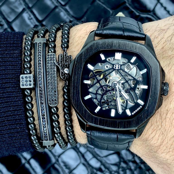 Ceas Brooks Automatic All Black Exquisite Horologerie [2]