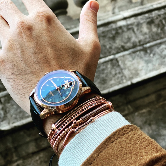 Ceas Brooks Automatic Rose Gold Luxury Masterpiece [3]