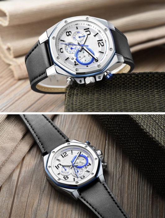 Ceas Brooks Chronograph Blue Sigmund [2]