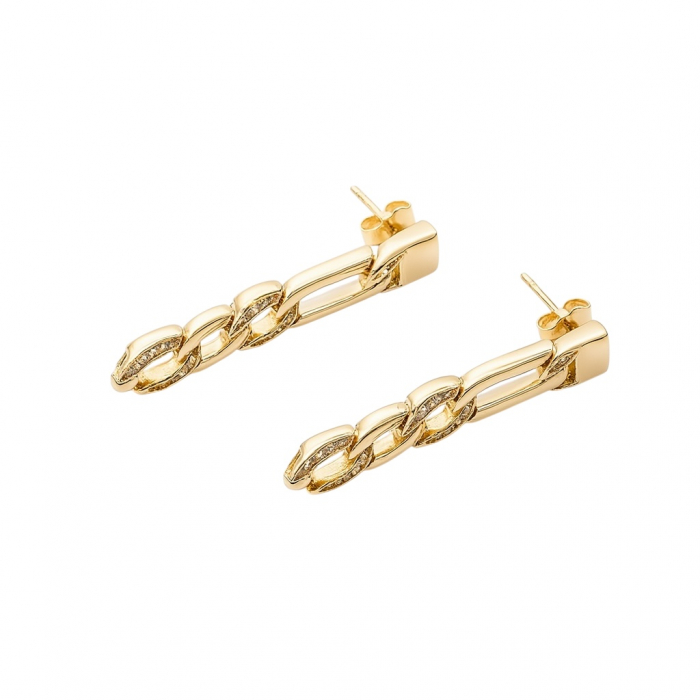 Cercei Dama Gold Cuban [1]