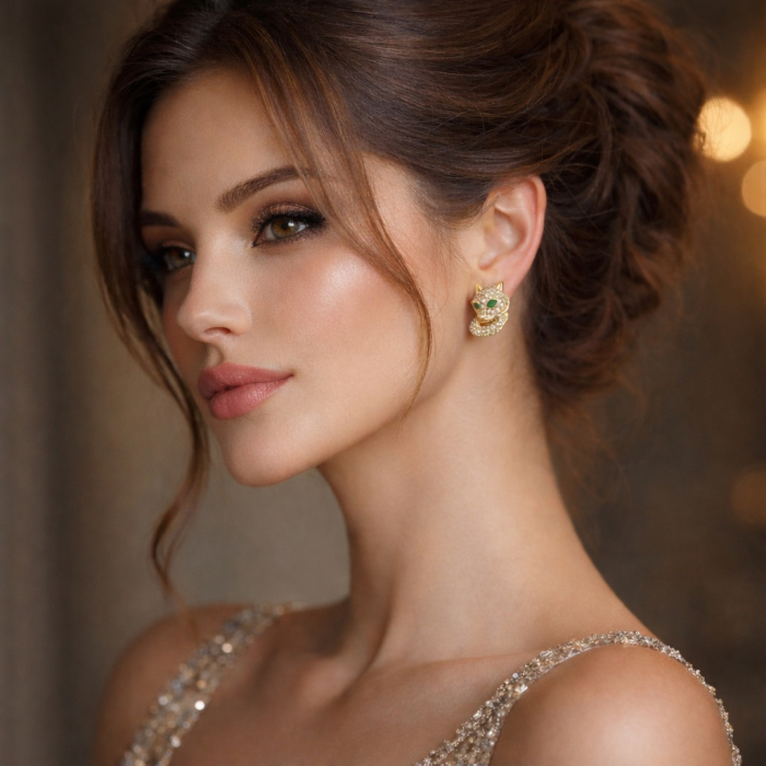 Cercei Dama Gold Gatopardo [2]