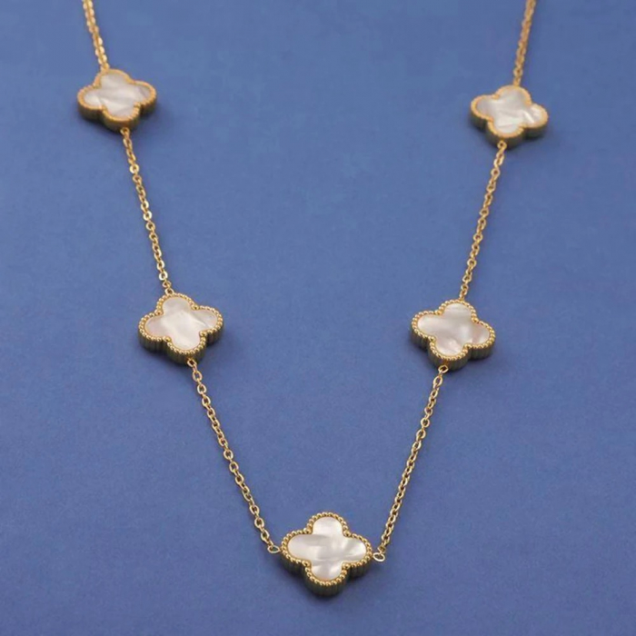 Colier Dama Gold White Flower [2]
