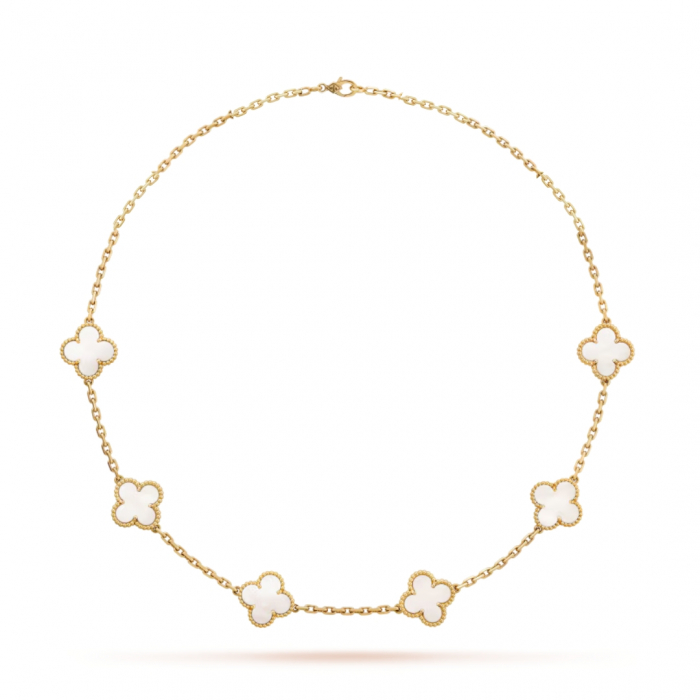 Colier Dama Gold White Flower [1]