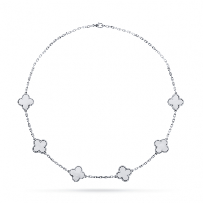 Colier Dama Silver White Flower Waterproof [1]