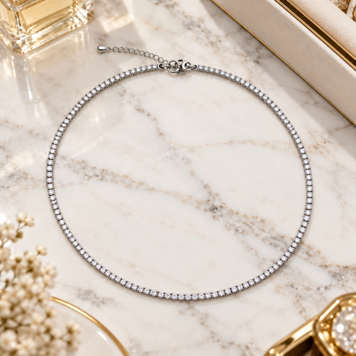 Colier Dama Tennis White Diamonds 40 CM / 1.5 MM [3]