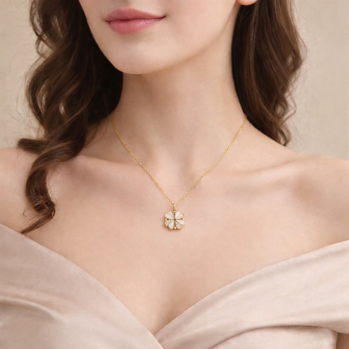 Colier Pentru Iubita Pandantiv Cristale Cu Mesaj De Dragoste [4]