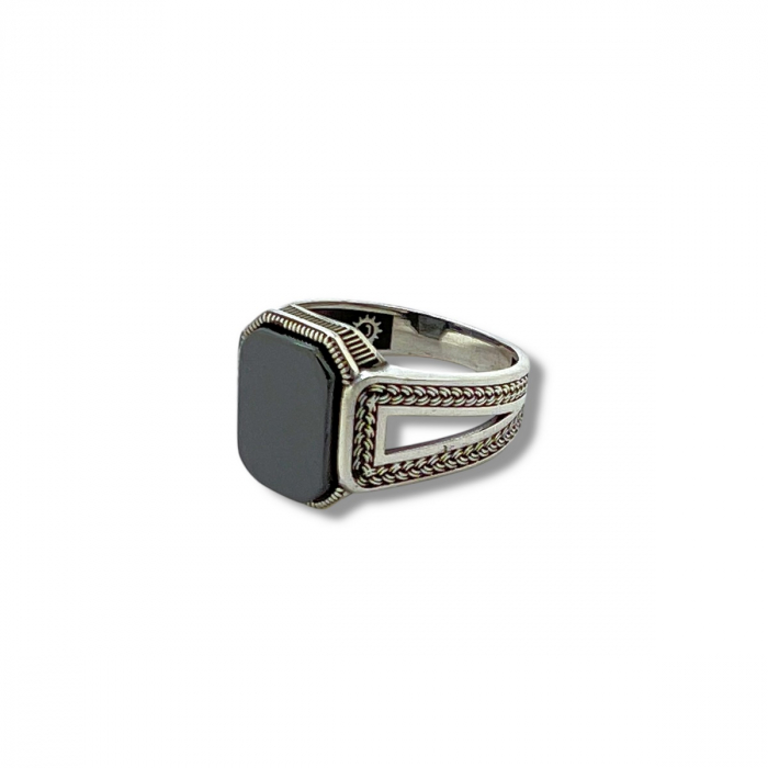 Inel Argint 925 Black Stone Classic [1]