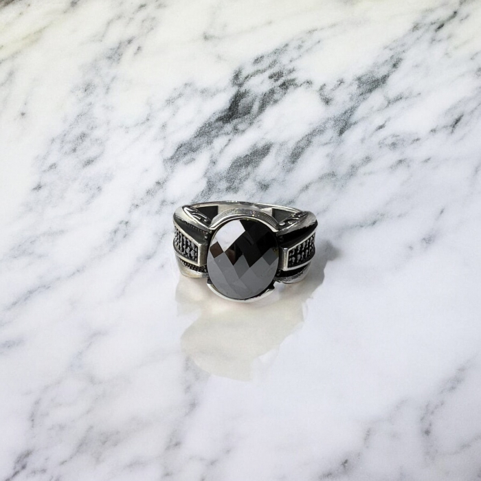 Inel Argint 925 Black Stone Lacroix [2]
