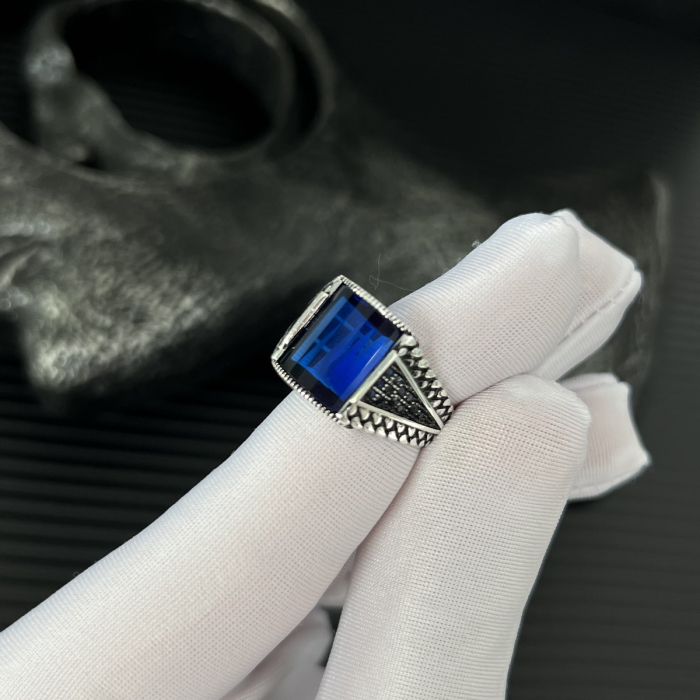Inel Argint 925 Blue Imperial Stone [3]
