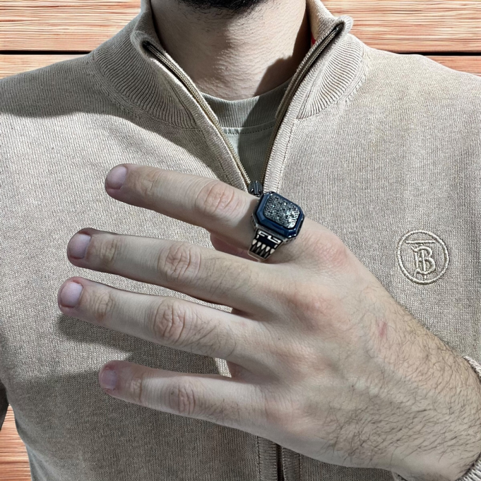 Inel Argint 925 Blue Onix Masterpiece [3]