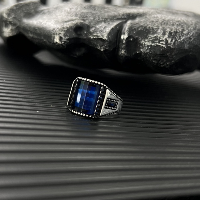 Inel Argint 925 Blue Stone [2]