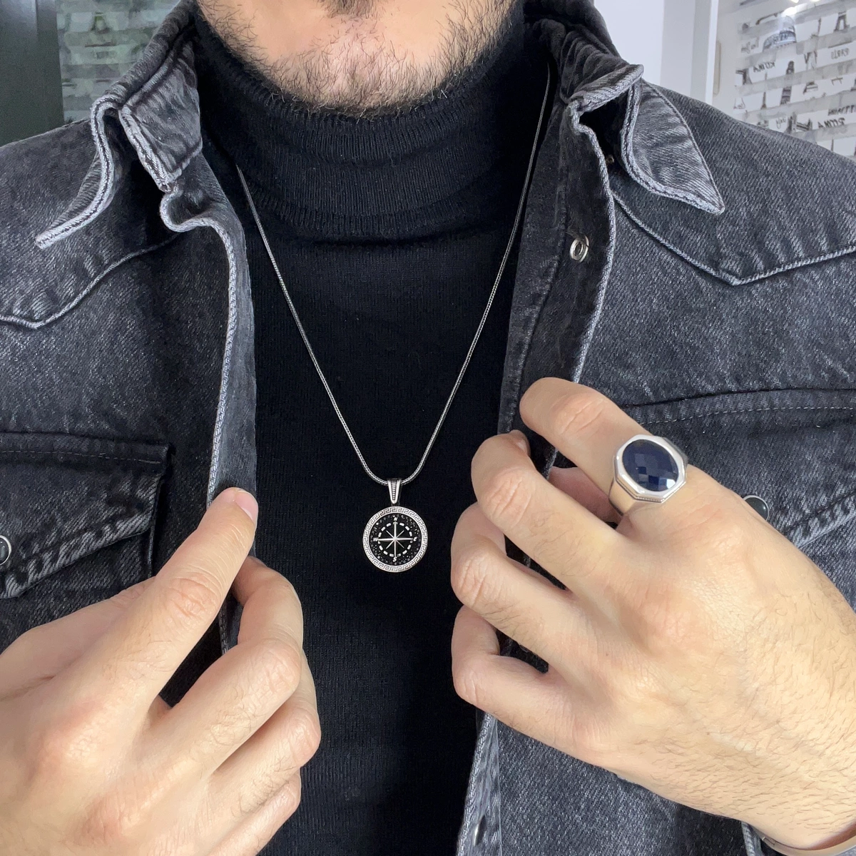 Inel Argint 925 Blue Stone [2]