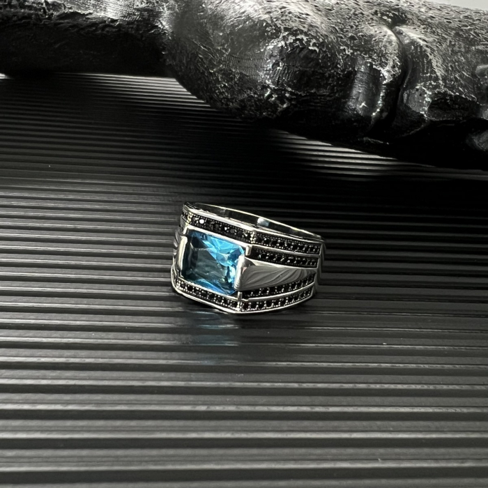 Inel Argint 925 Brooks Bleu Ciel [2]