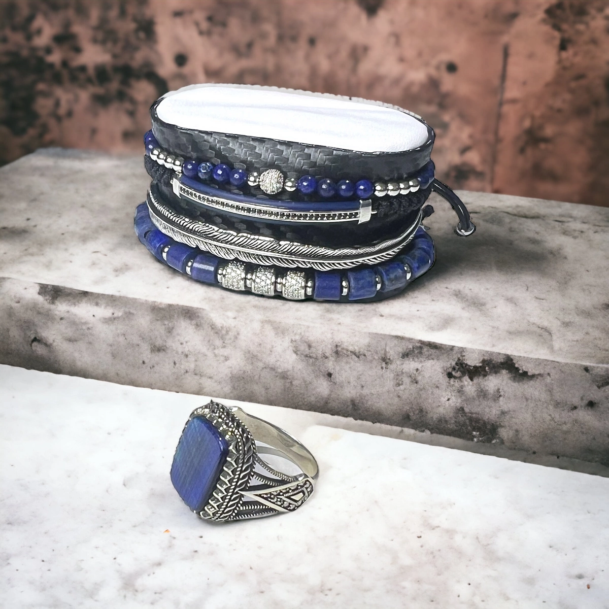 Inel Argint 925 Brooks Blue Lapis Lazuli [2]