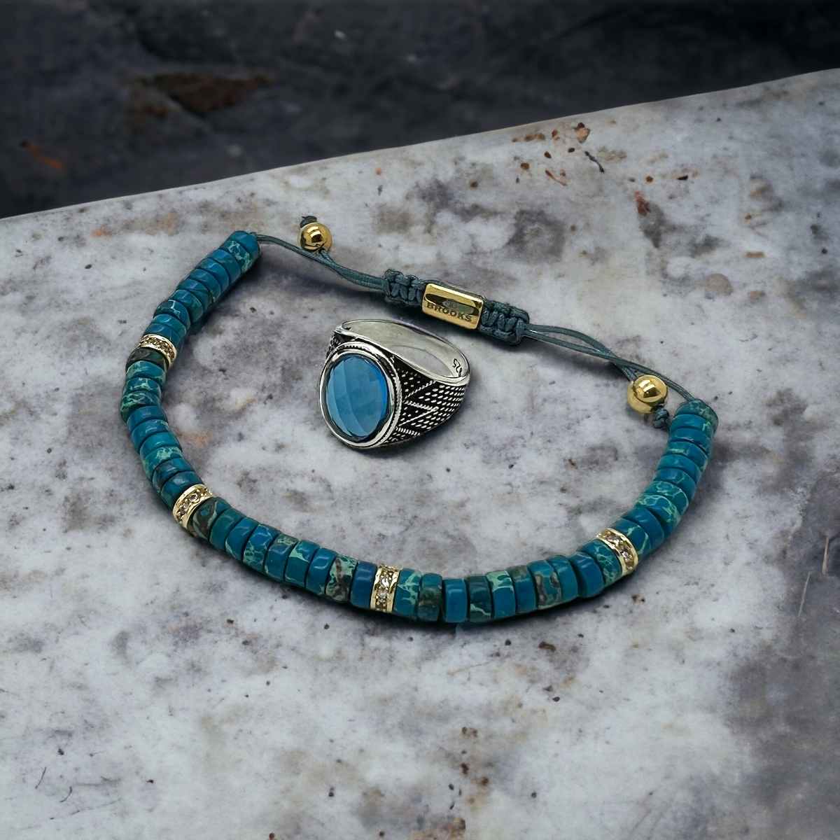 Inel Argint 925 Brooks Blue Stone [3]