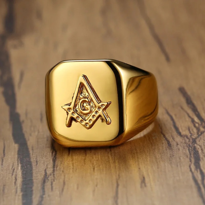 Inel Barbati Gold Masonic [3]