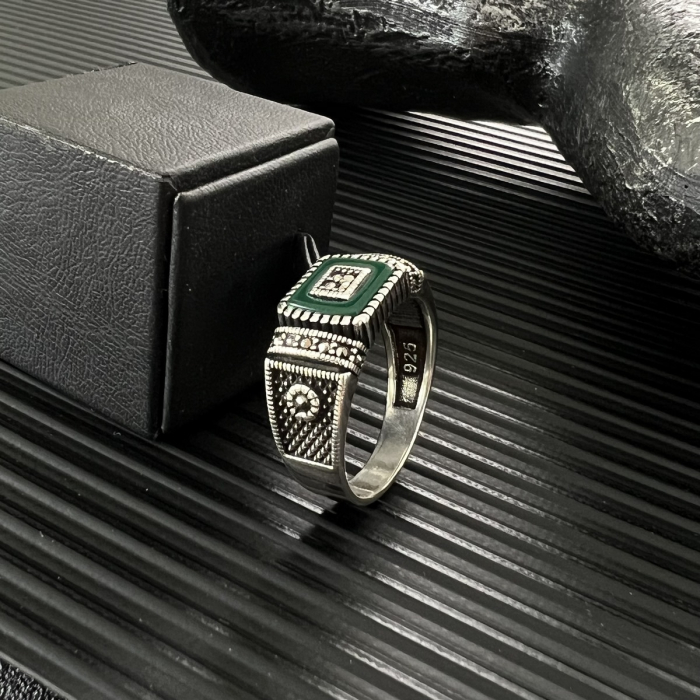Inel Argint 925 Brooks Green Stone [2]