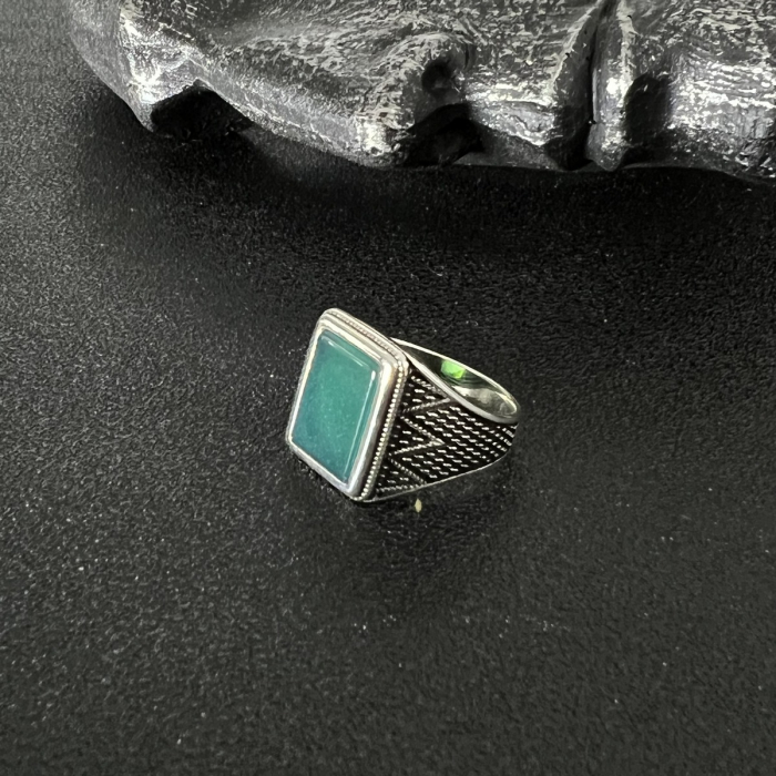 Inel Argint 925 Brooks Green Stone [4]