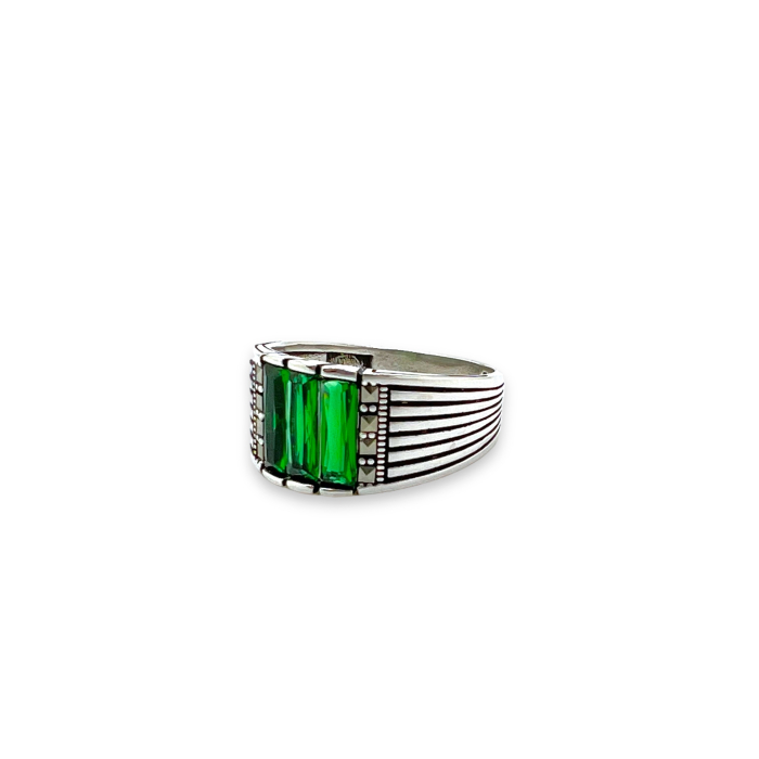 Inel Argint 925 Brooks Green Stone [1]