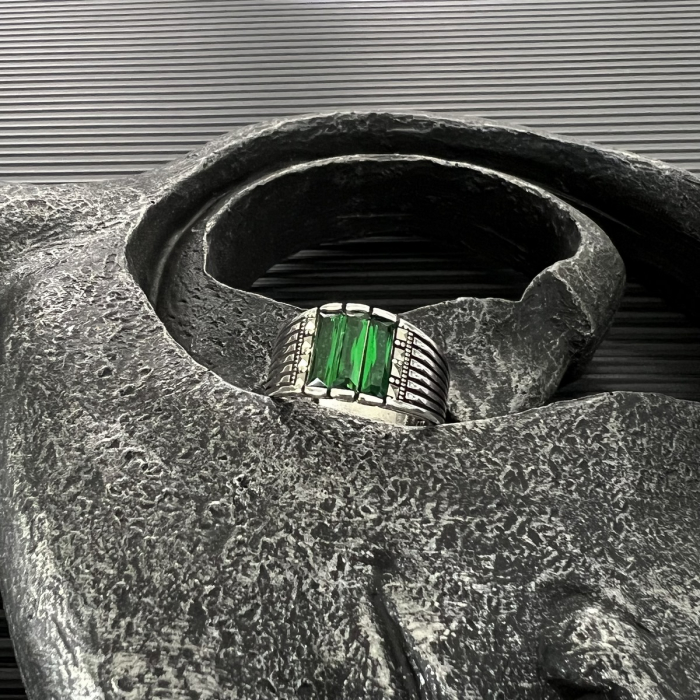 Inel Argint 925 Brooks Green Stone [3]