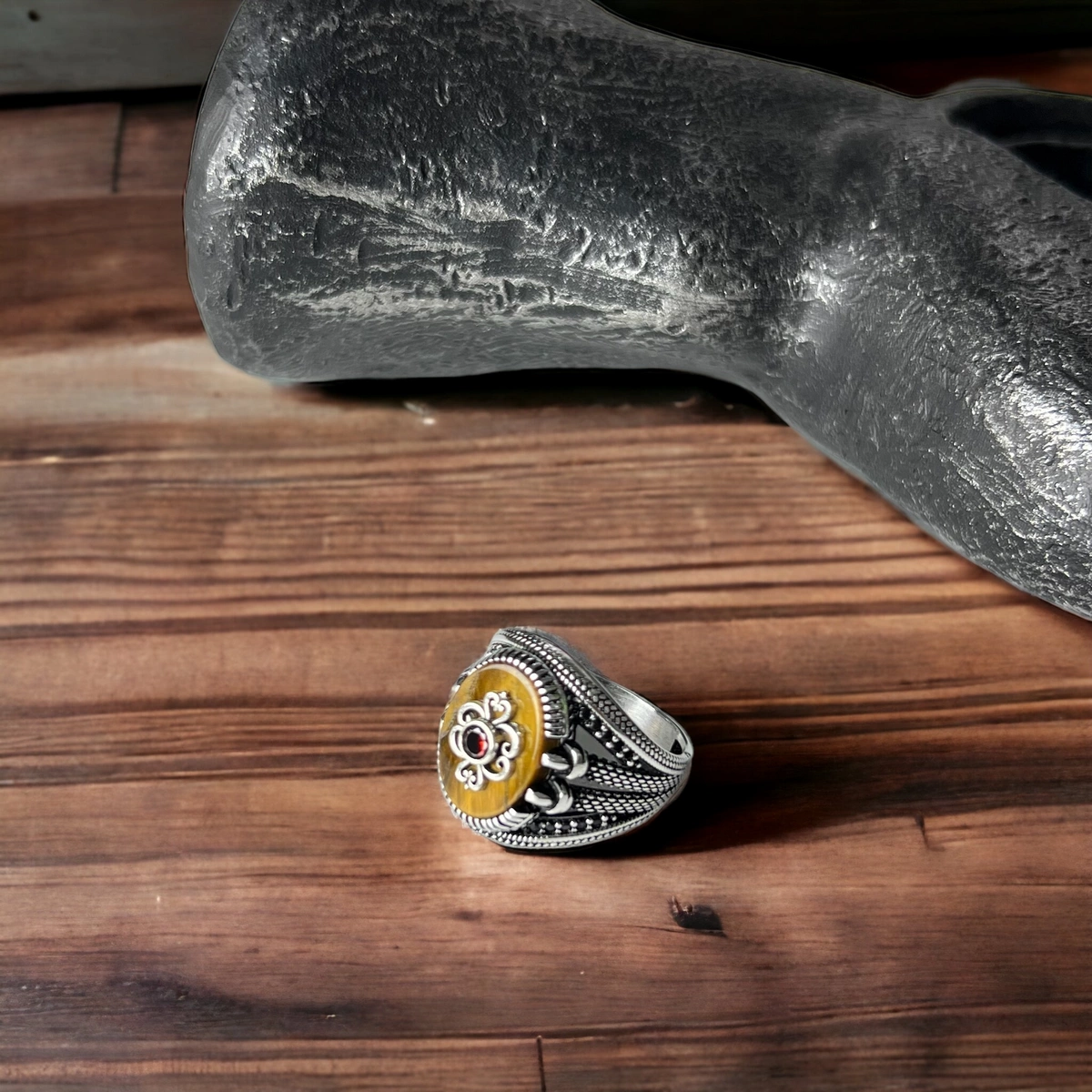 Inel Argint 925 Brooks Tiger Eye Masterpiece [3]