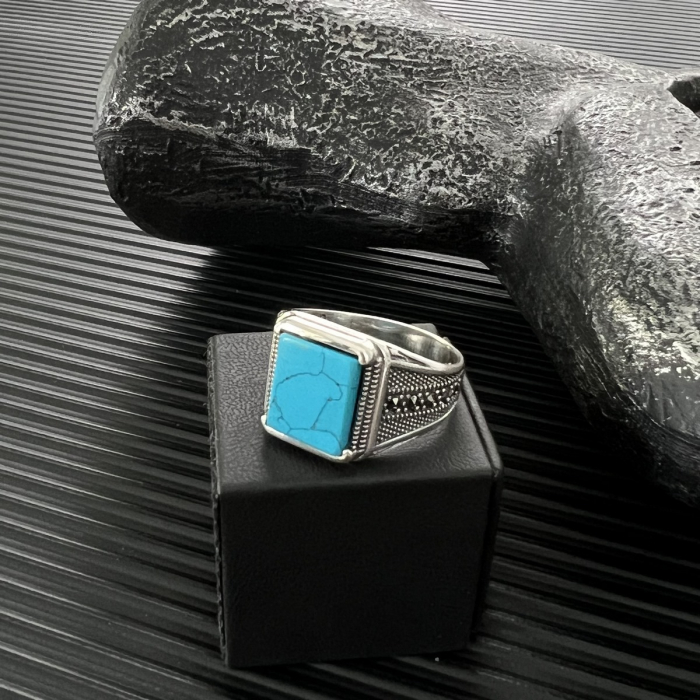 Inel Argint 925 Brooks Turcoaz Stone [3]