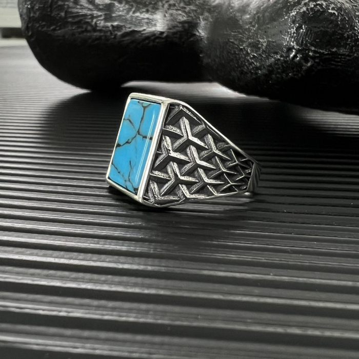 Inel Argint 925 Brooks Turcoaz Stone [3]