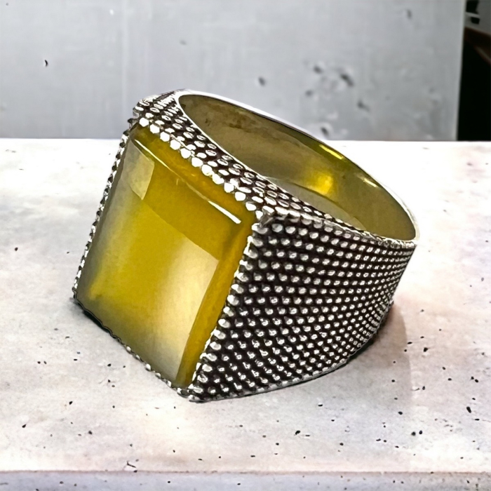 Inel Argint 925 Brooks Yellow Stone [2]