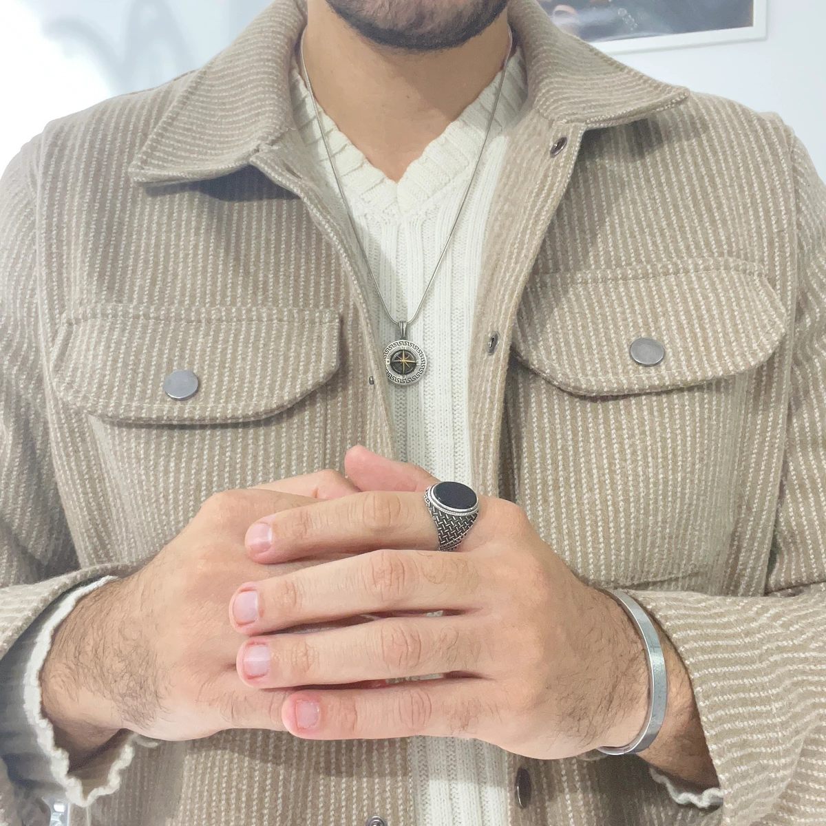 Inel Argint 925 Classic Men Design [3]