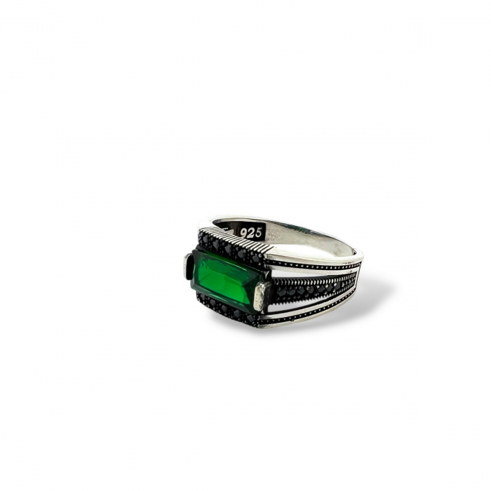 Inel Argint 925 Green Stone [1]