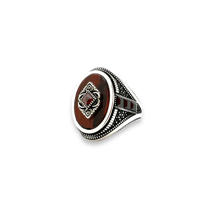 Inel Argint 925 Masterpiece Burgunde [1]