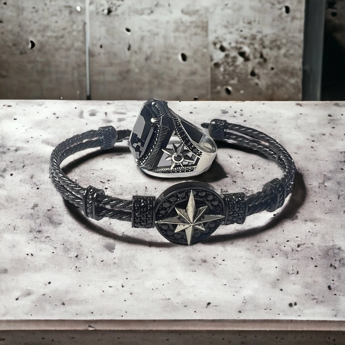 Inel Argint 925 Northstar Black Onix [4]