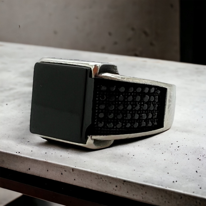 Inel Argint 925 Solid Black Onix [2]
