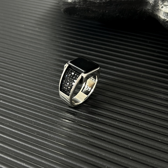 Inel Argint 925 Solid Black Onix [4]