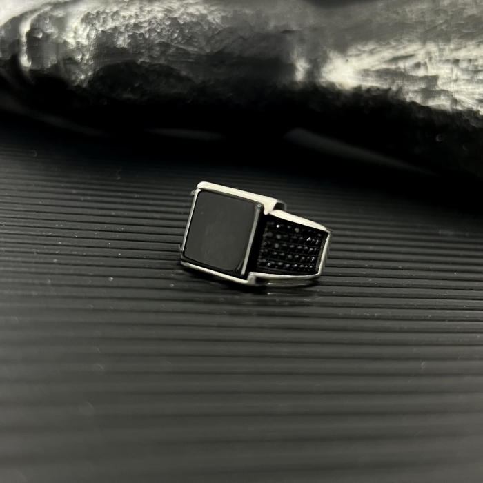 Inel Argint 925 Solid Black Onix [3]