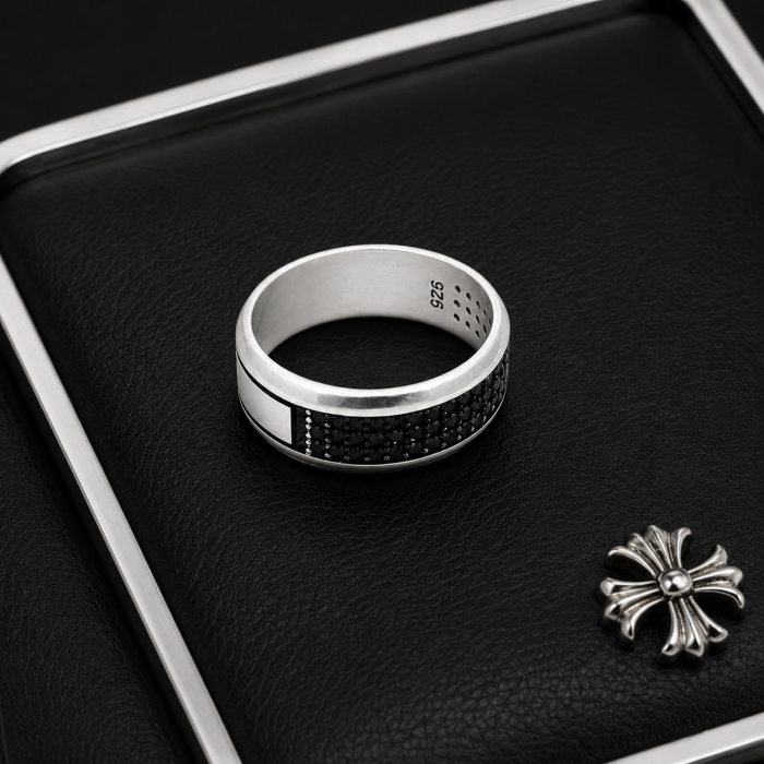 Inel Argint 925 Tennis Black Zirconium [3]