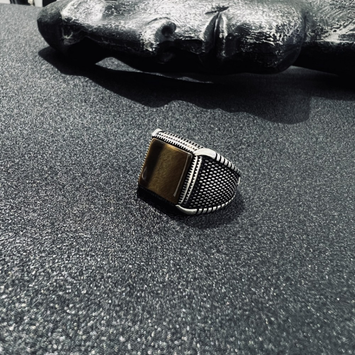 Inel Argint 925 Tiger Eye Stone [2]