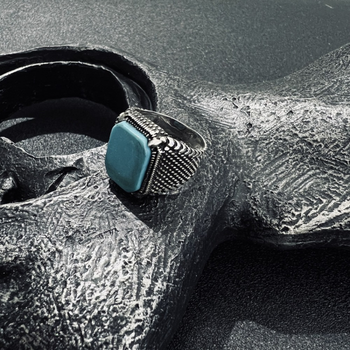 Inel Argint 925 Turcoaz Stone [3]